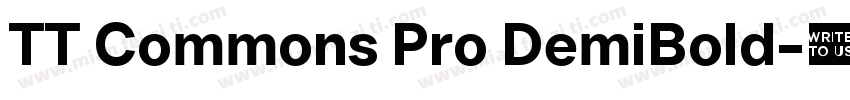 TT Commons Pro DemiBold字体转换